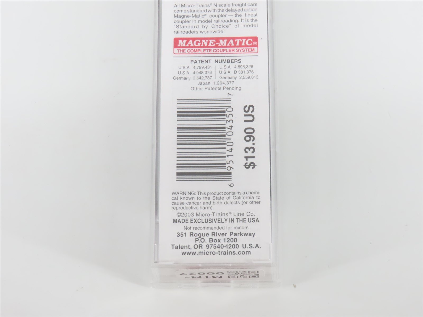 N Micro-Trains MTL 21420 ERDX Eastern States Farmers Exchange 40' Box Car #10060