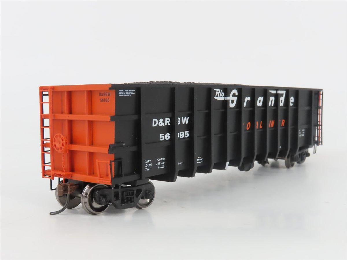 HO Athearn ATH97598 D&amp;RGW &quot;Coal Liner&quot; 50&#39; High-Side Gondola #56995 w/Load