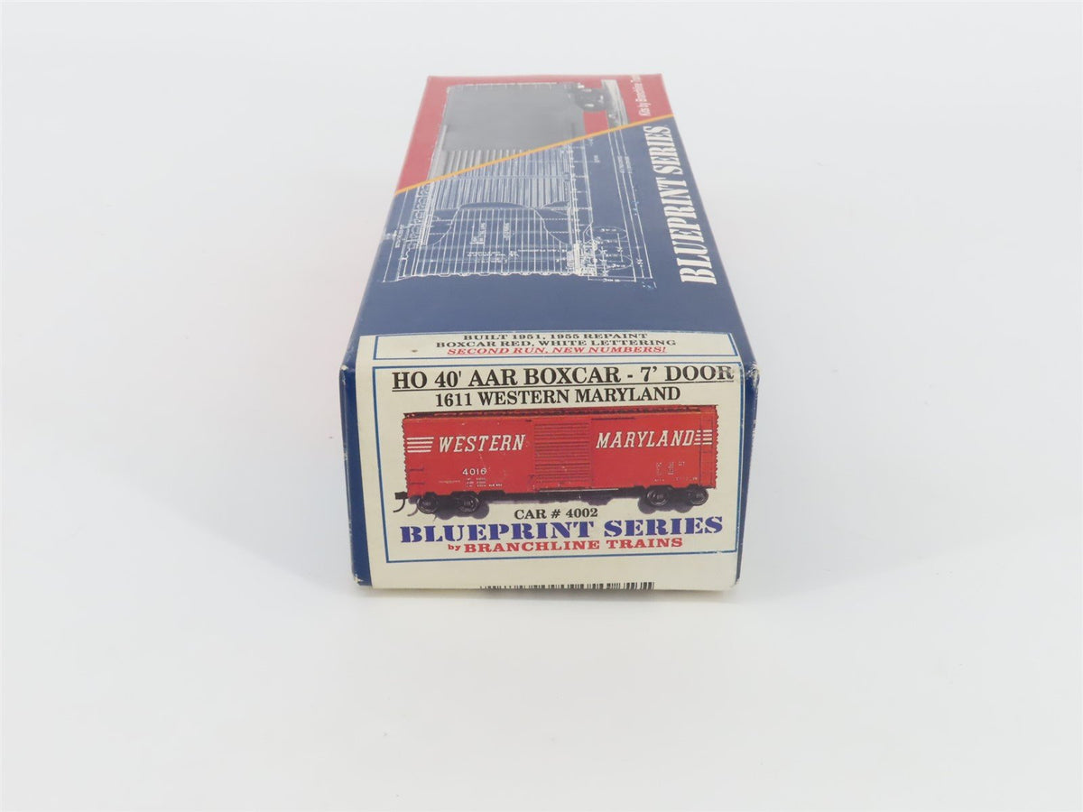 HO Scale Branchline Blueprint Kit 1611 WM Western Maryland 40&#39; AAR Box Car #4002
