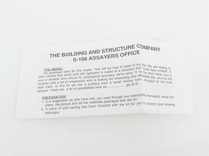 S 1/64 Scale Building & Structure Co. B&S Hydrocal Kit #4008 Assayer's Office