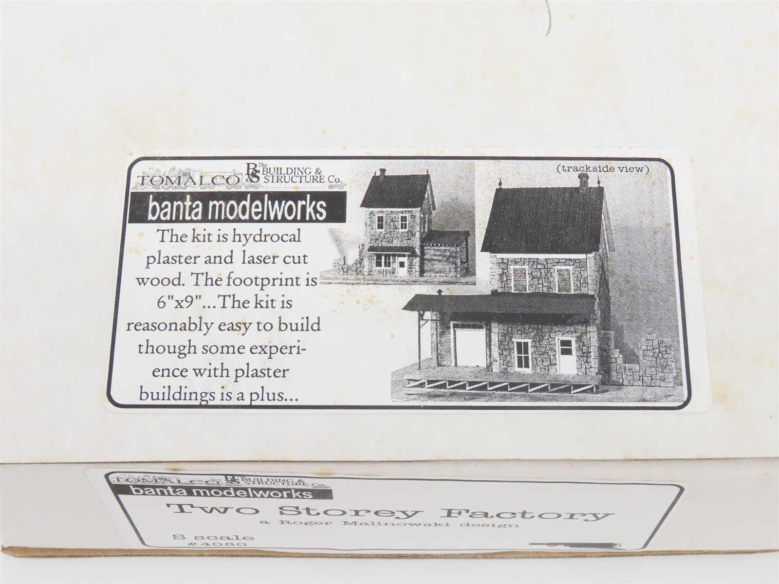 S 1/64 Scale Banta Modelworks Hydrocal & Laser-Cut Kit #4080 Two Storey Factory