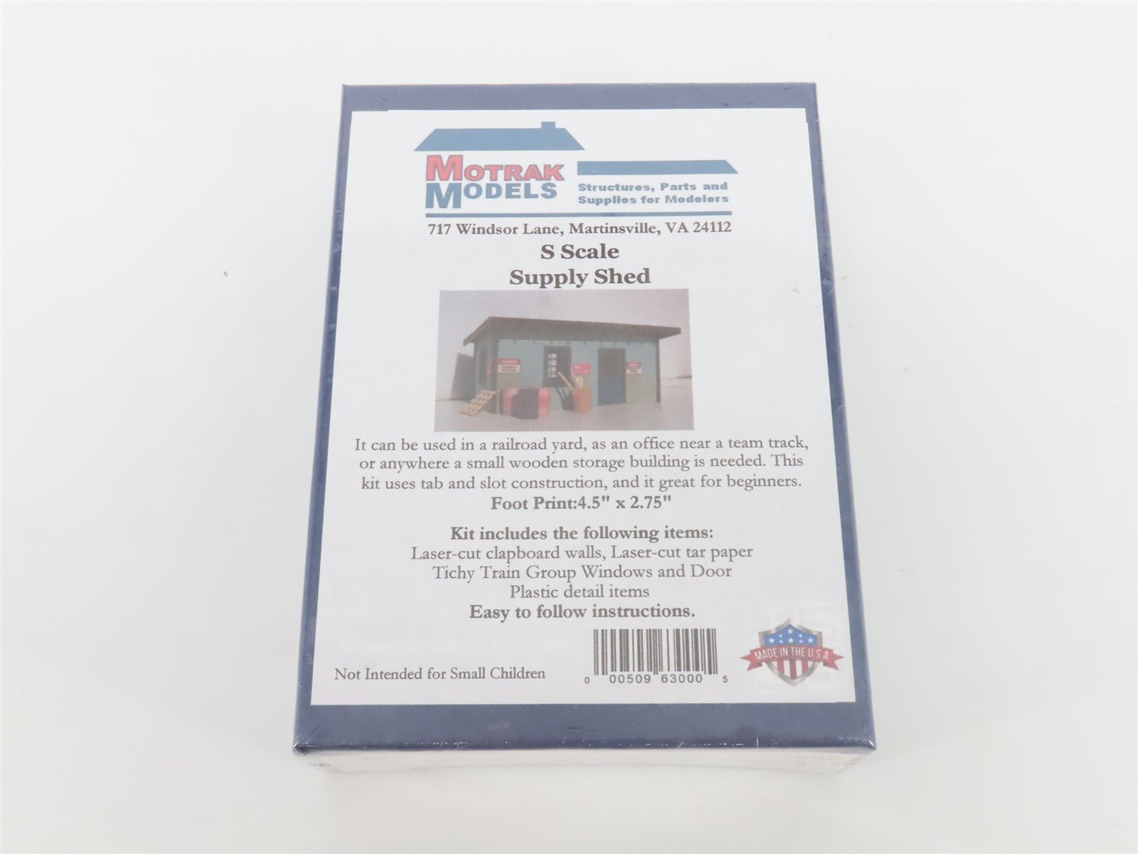 S 1/64 Scale Motrak Models Laser-Cut Kit #63000 Supply Shed - Sealed