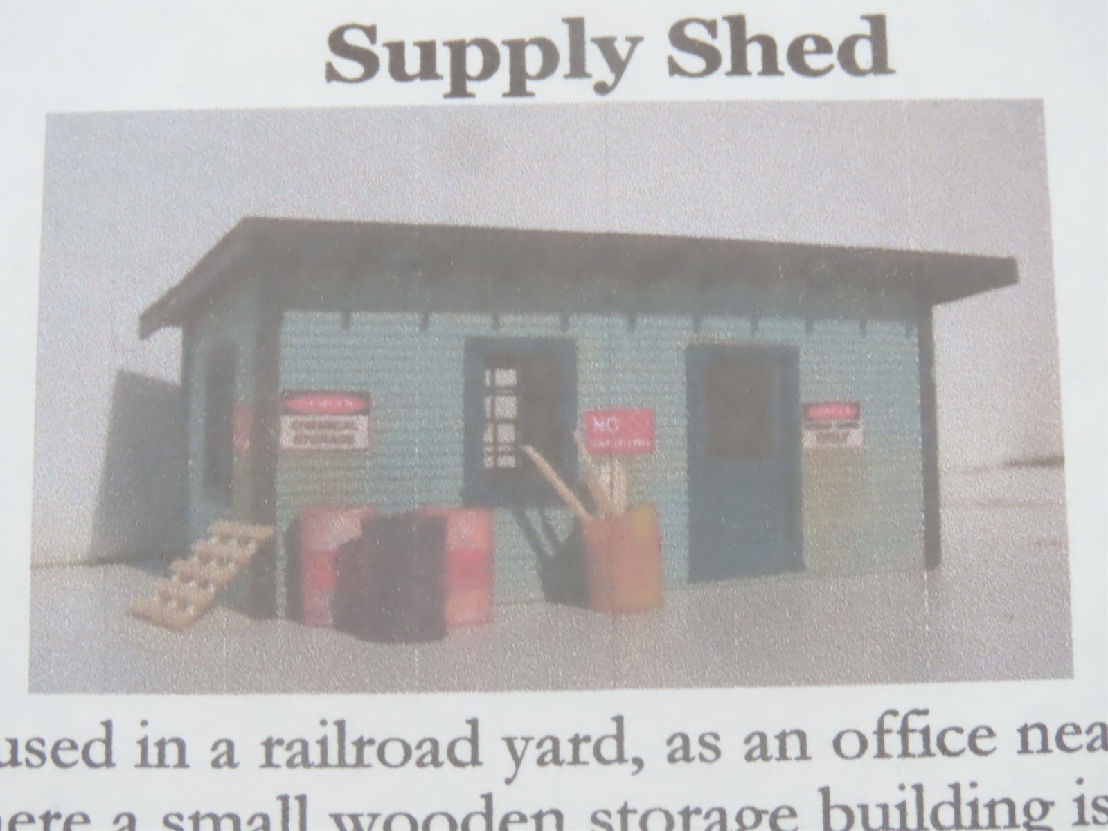 S 1/64 Scale Motrak Models Laser-Cut Kit #63000 Supply Shed - Sealed