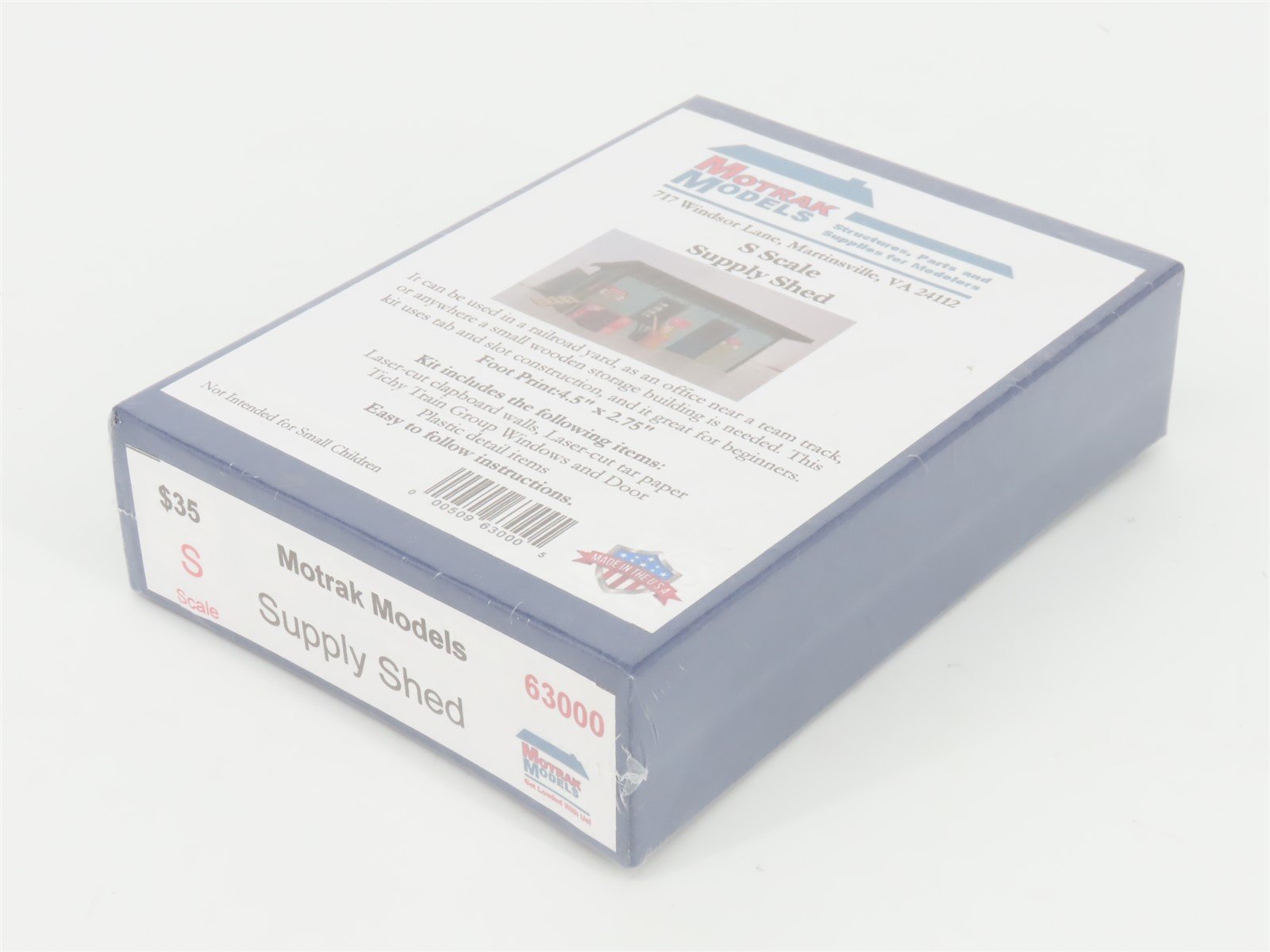 S 1/64 Scale Motrak Models Laser-Cut Kit #63000 Supply Shed - Sealed