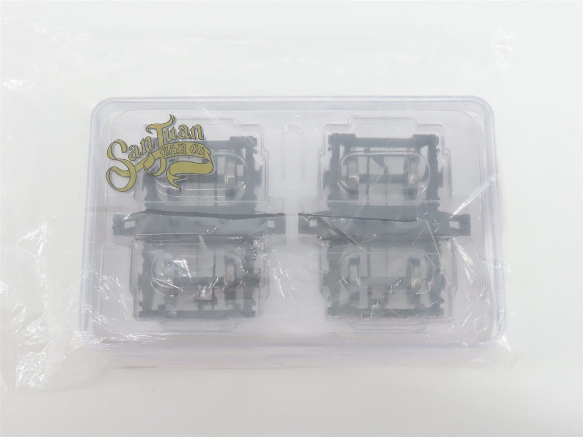 On30 Scale San Juan Car Co. 218-30 D&amp;RGW 2-Axle Passenger Trucks w/Metal Wheels