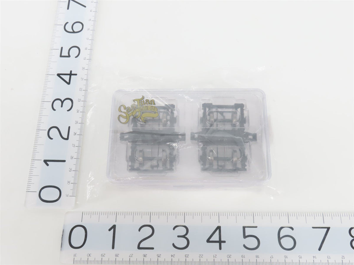 On30 Scale San Juan Car Co. 218-30 D&amp;RGW 2-Axle Passenger Trucks w/Metal Wheels