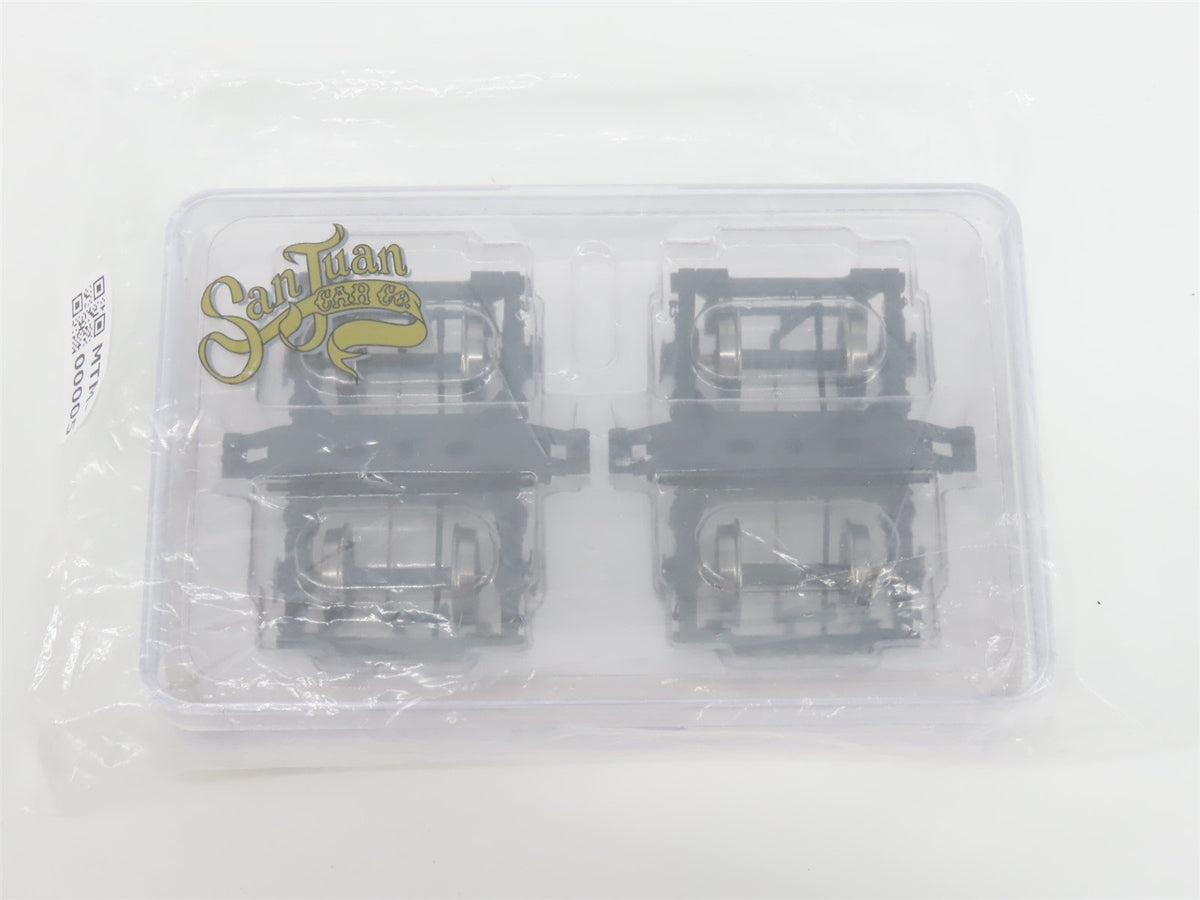 On30 Scale San Juan Car Co. 218-30 D&amp;RGW 2-Axle Passenger Trucks w/Metal Wheels
