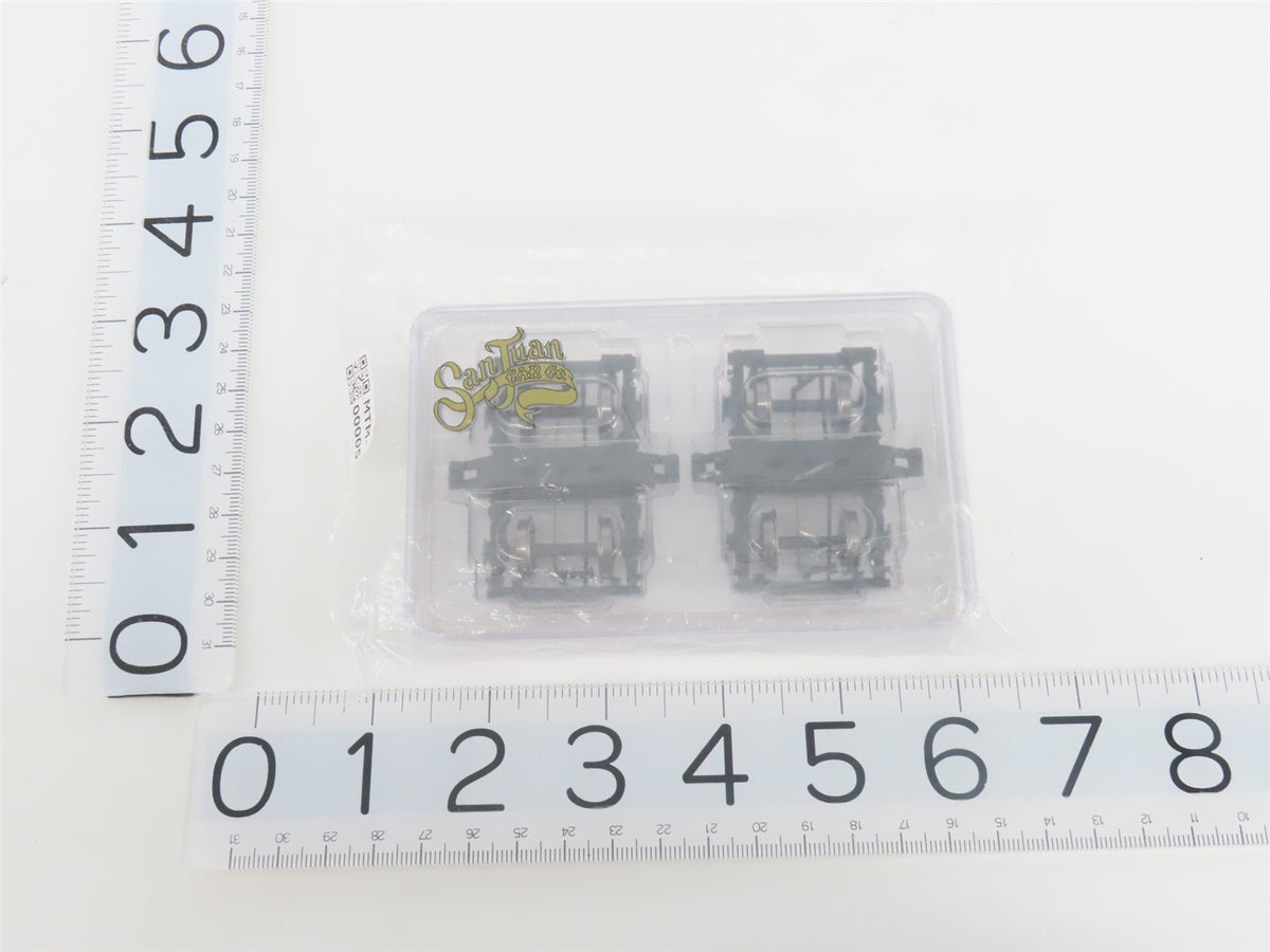 On30 Scale San Juan Car Co. 218-30 D&amp;RGW 2-Axle Passenger Trucks w/Metal Wheels