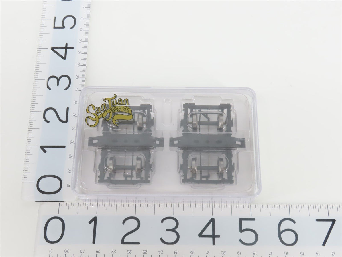 On30 Scale San Juan Car Co. 218-30 D&amp;RGW 2-Axle Passenger Trucks w/Metal Wheels