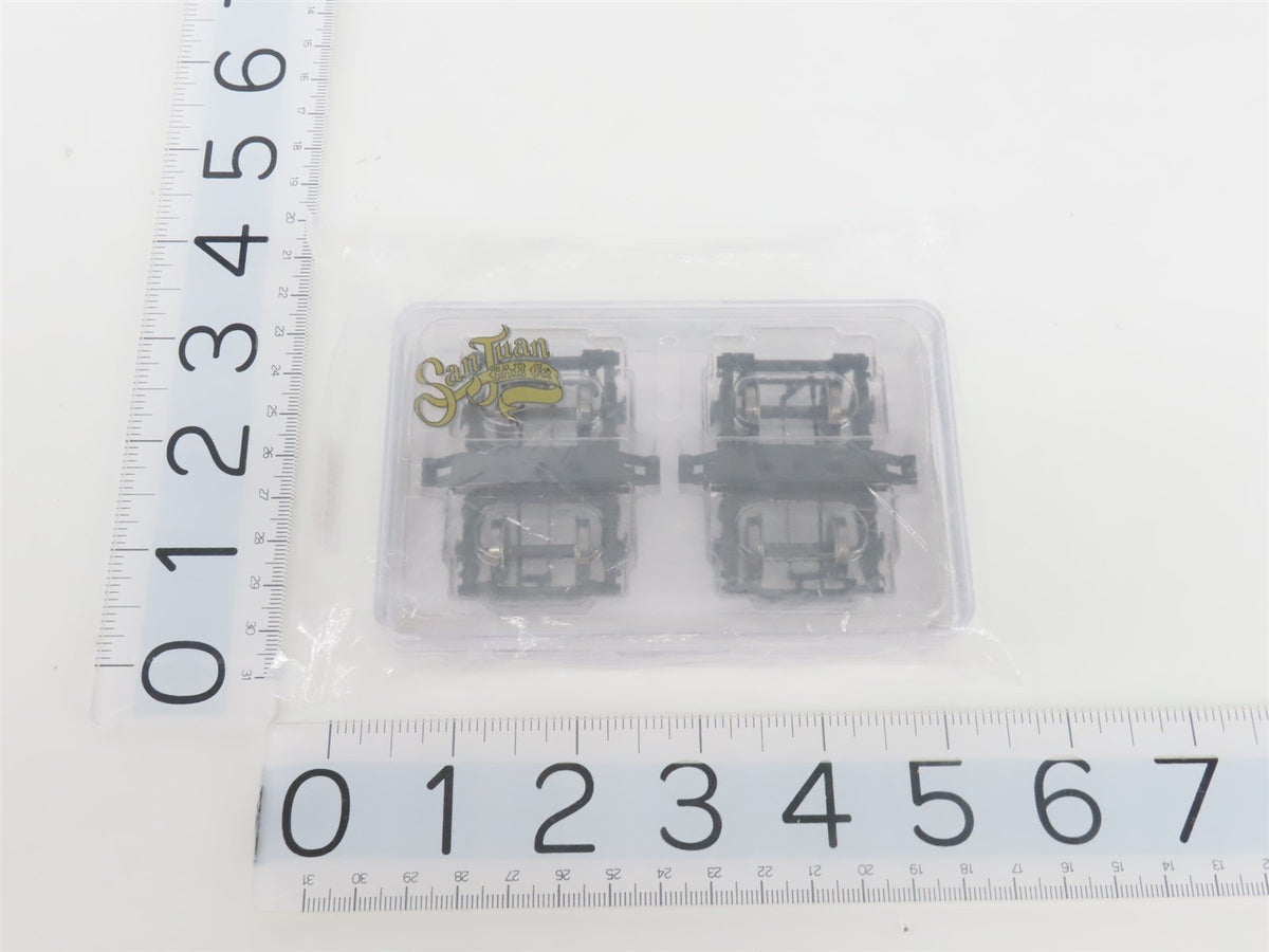 On30 Scale San Juan Car Co. 218-30 D&amp;RGW 2-Axle Passenger Trucks w/Metal Wheels