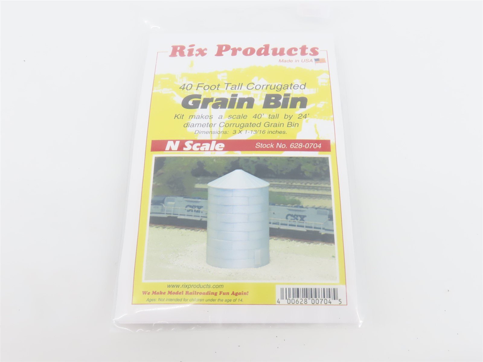 N 1/160 Scale Rix Products Kit #628-0704 Corrugated 40' Tall Grain Bin