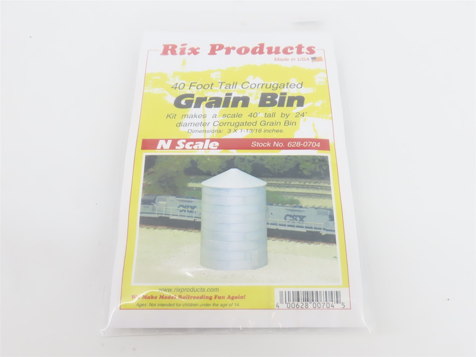 N 1/160 Scale Rix Products Kit #628-0704 Corrugated 40' Tall Grain Bin