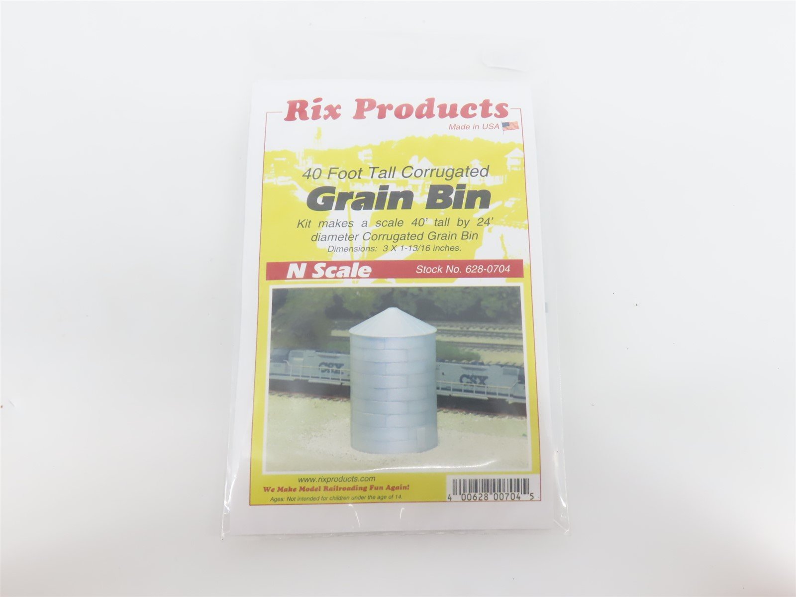 N 1/160 Scale Rix Products Kit #628-0704 Corrugated 40' Tall Grain Bin