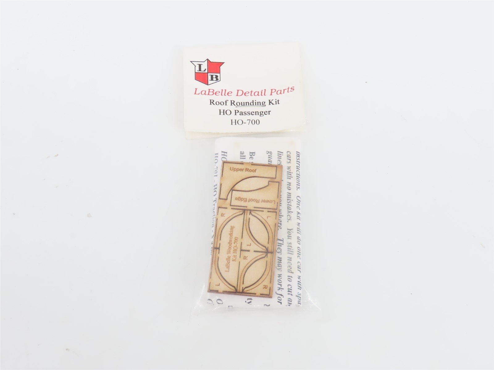 HO 1/87 Scale LaBelle Laser Kit #HO-700 Passenger Roof Rounding Templates