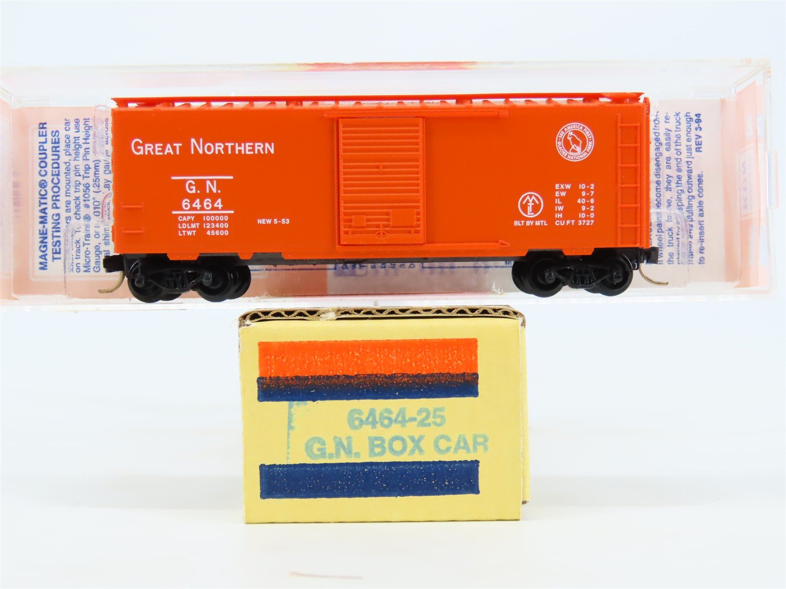 N Scale Micro-Trains MTL 6464-25 Lowell Smith GN Great Northern Box Car 6464