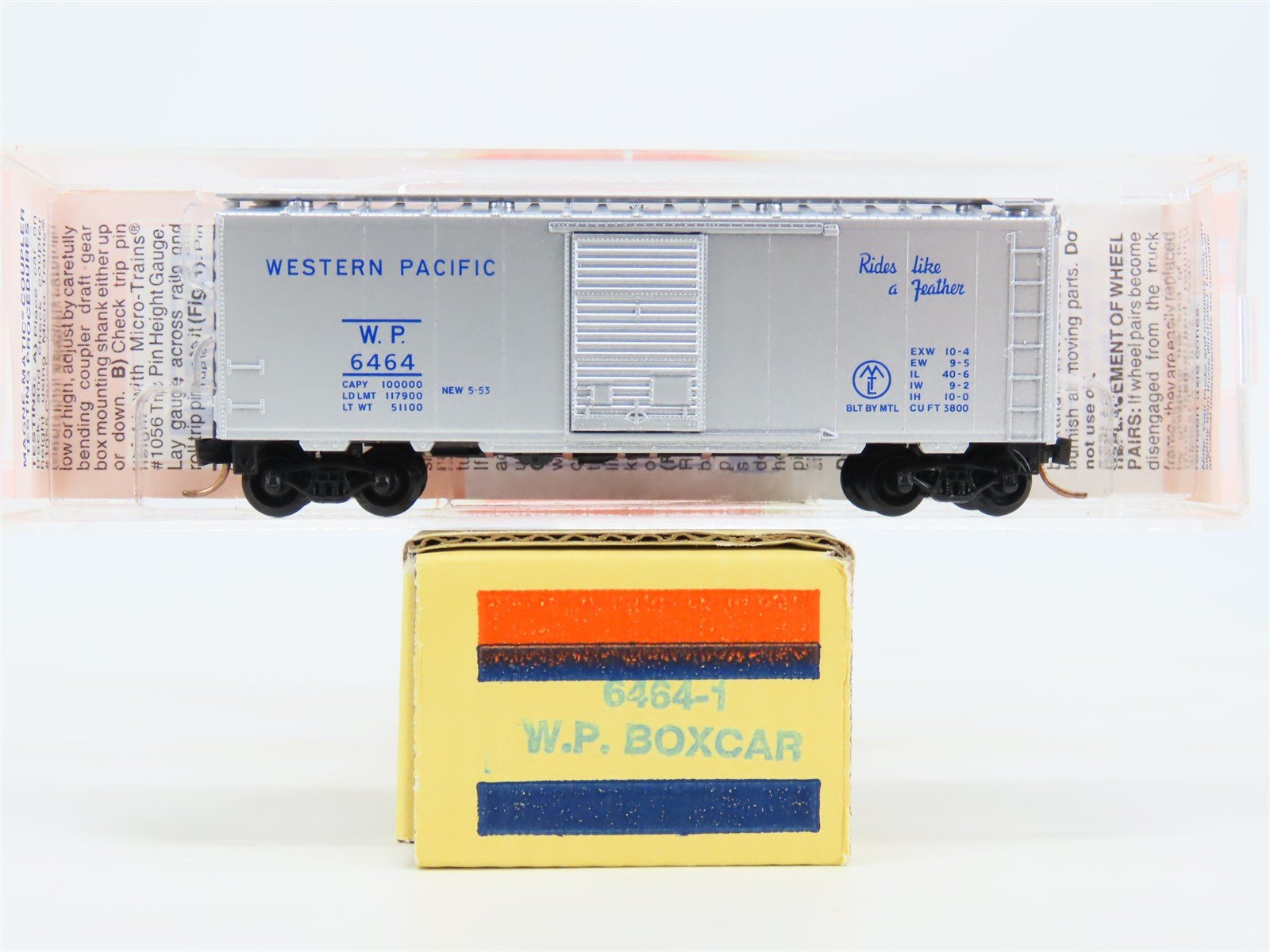 N Scale Micro-Trains MTL 6464-1 Lowell Smith WP Western Pacific Box Car 6464