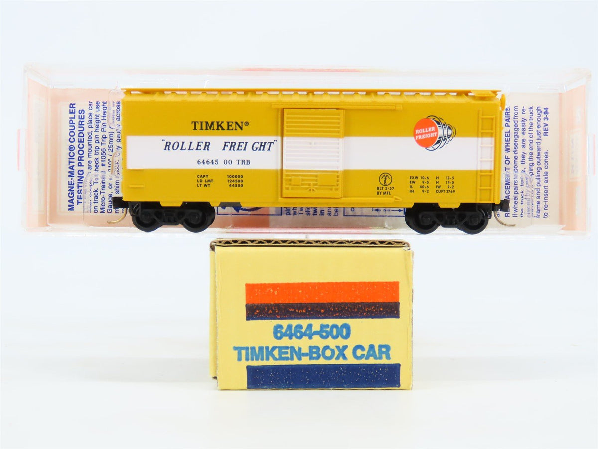 N Micro-Trains MTL 6464-500 Lowell Smith Timken Roller Freight Box Car 6464500