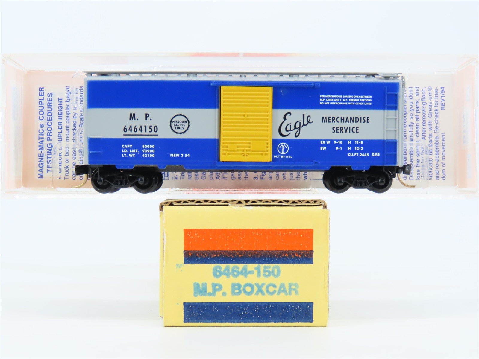 N Micro-Trains MTL 6464-150 Lowell Smith MP Missouri Pacific "Eagle" Box Car