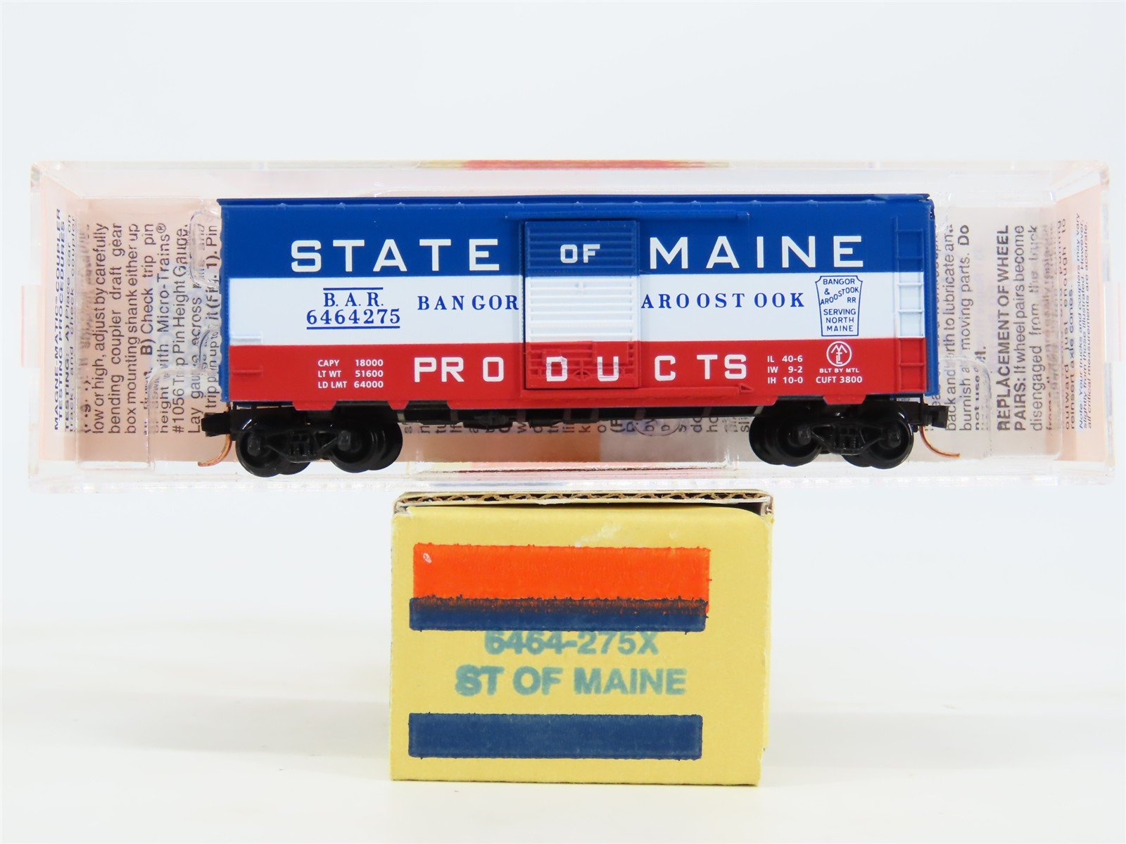 N Micro-Trains MTL NSC 02-36 Lowell Smith BAR State of Maine Box Car 6464275