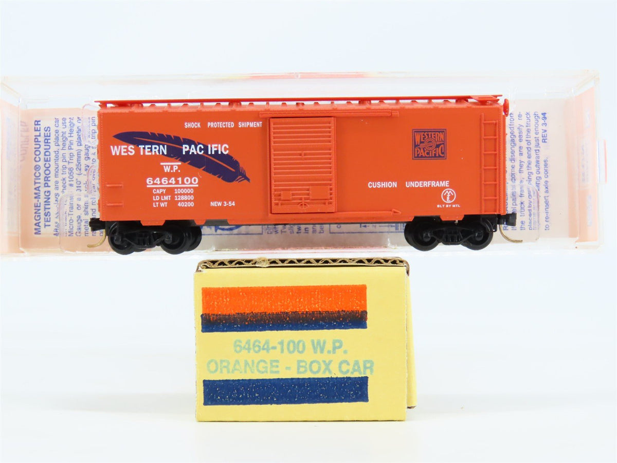 N Scale Micro-Trains MTL 6464-100 Lowell Smith WP Feather &quot;Orange&quot; Box Car