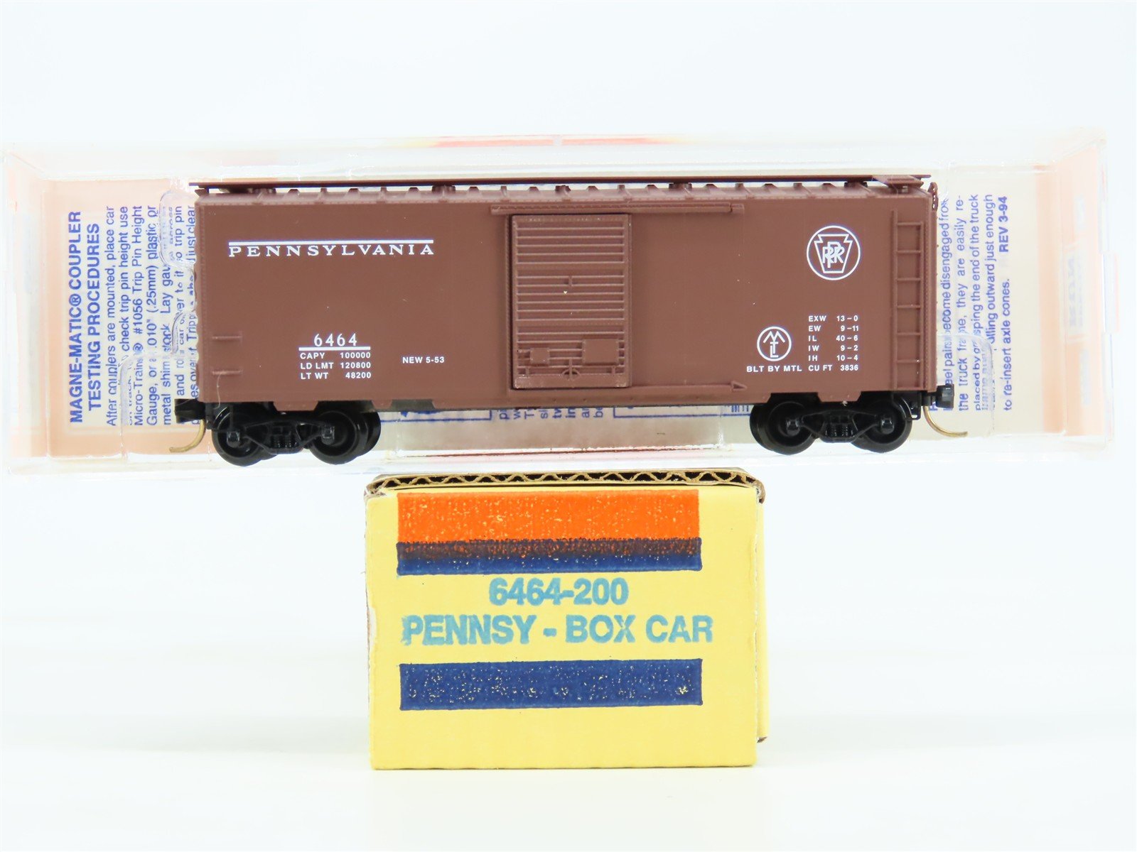 N Scale Micro-Trains MTL 6464-200 Lowell Smith PRR Pennsylvania Box Car 6464