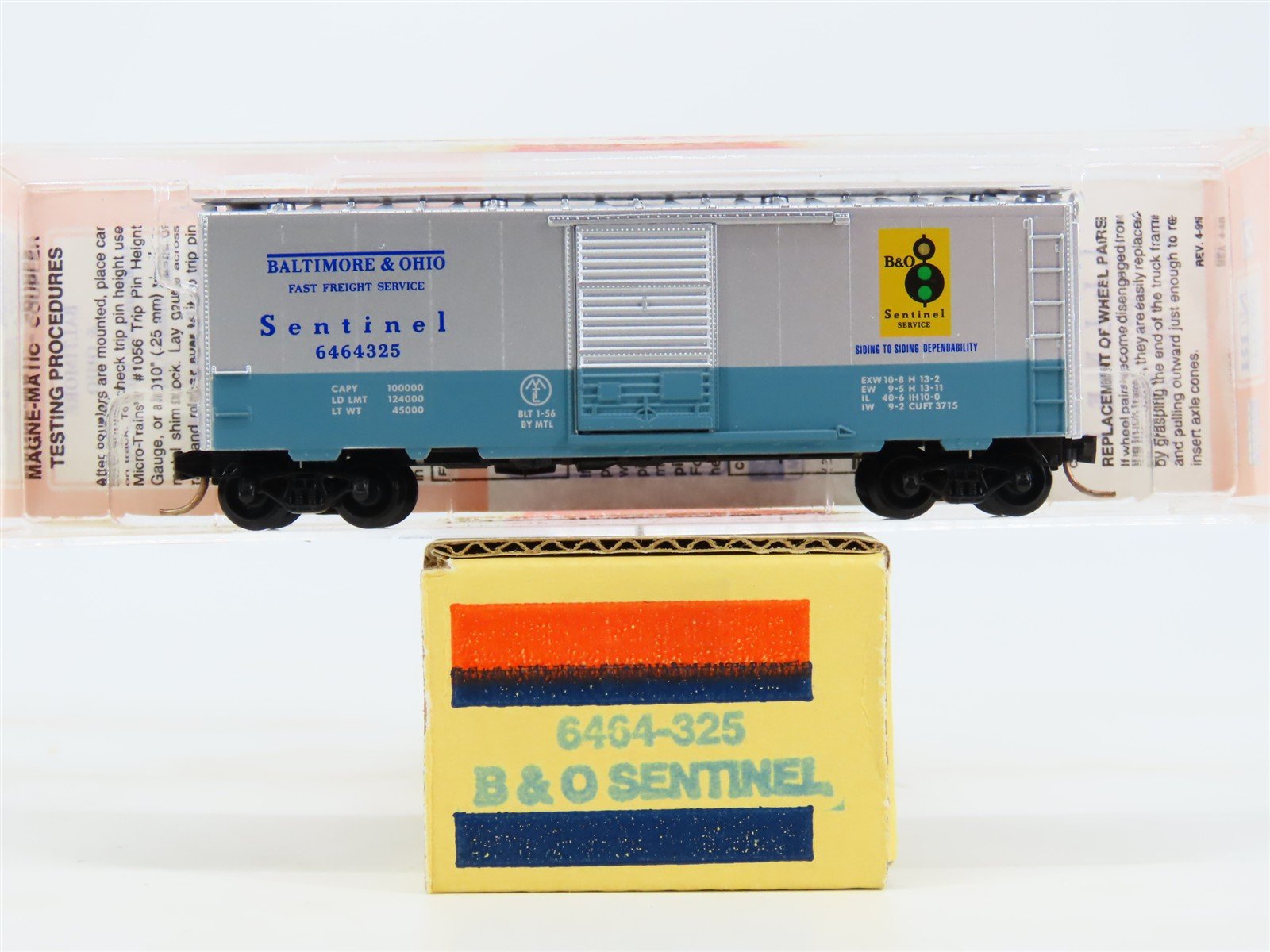 N Scale Micro-Trains MTL 6464-325 Lowell Smith B&O Sentinel Box Car 6464325