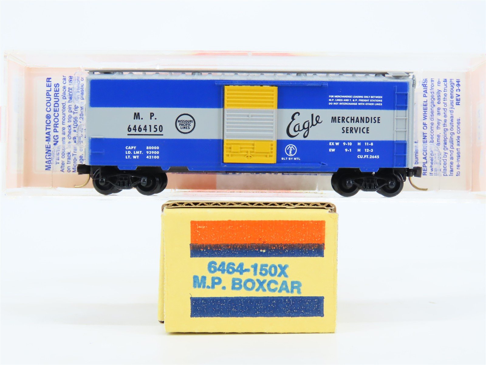 N Micro-Trains MTL 6464-150X Lowell Smith MP Missouri Pacific "Eagle" Box Car