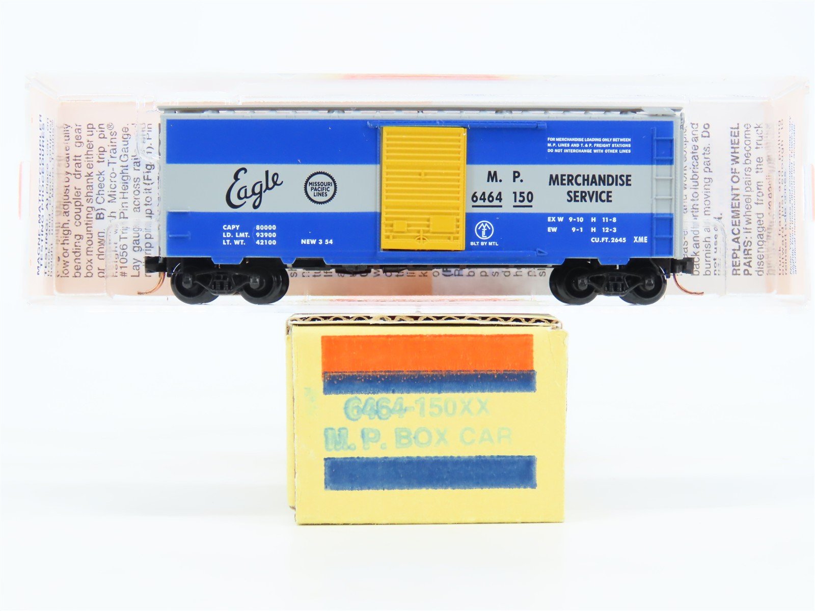 N Micro-Trains MTL 6464-150X Lowell Smith MP Missouri Pacific "Eagle" Box Car
