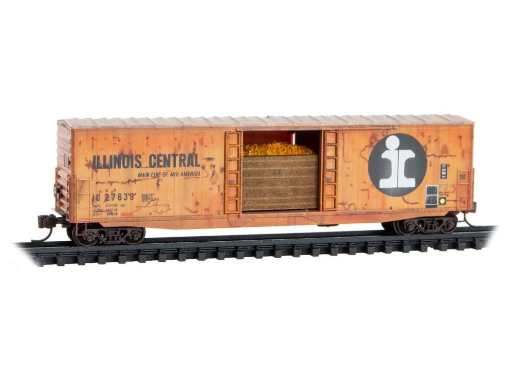 N Scale Micro-Trains MTL 18044530 IC 50' Box Car #27639 w/ Load - Weathered