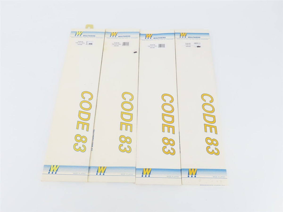 LOT of 4 HO Scale Walthers 948-886 &amp; 948-899 Code 83 Bridge Track