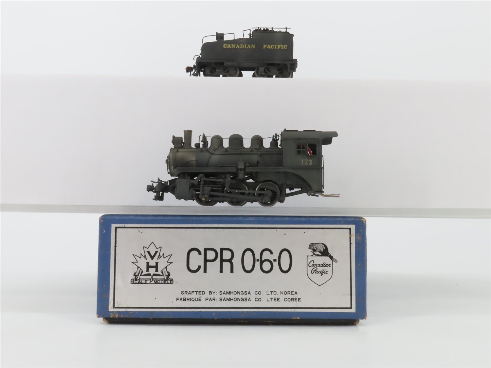 HO Van Hobbies VH/Samhongsa CP Canadian Pacific 0-6-0 Steam - Custom & Weathered