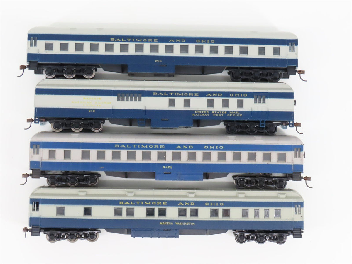 HO Scale Athearn B&amp;O Baltimore &amp; Ohio 4-Car Passenger Set