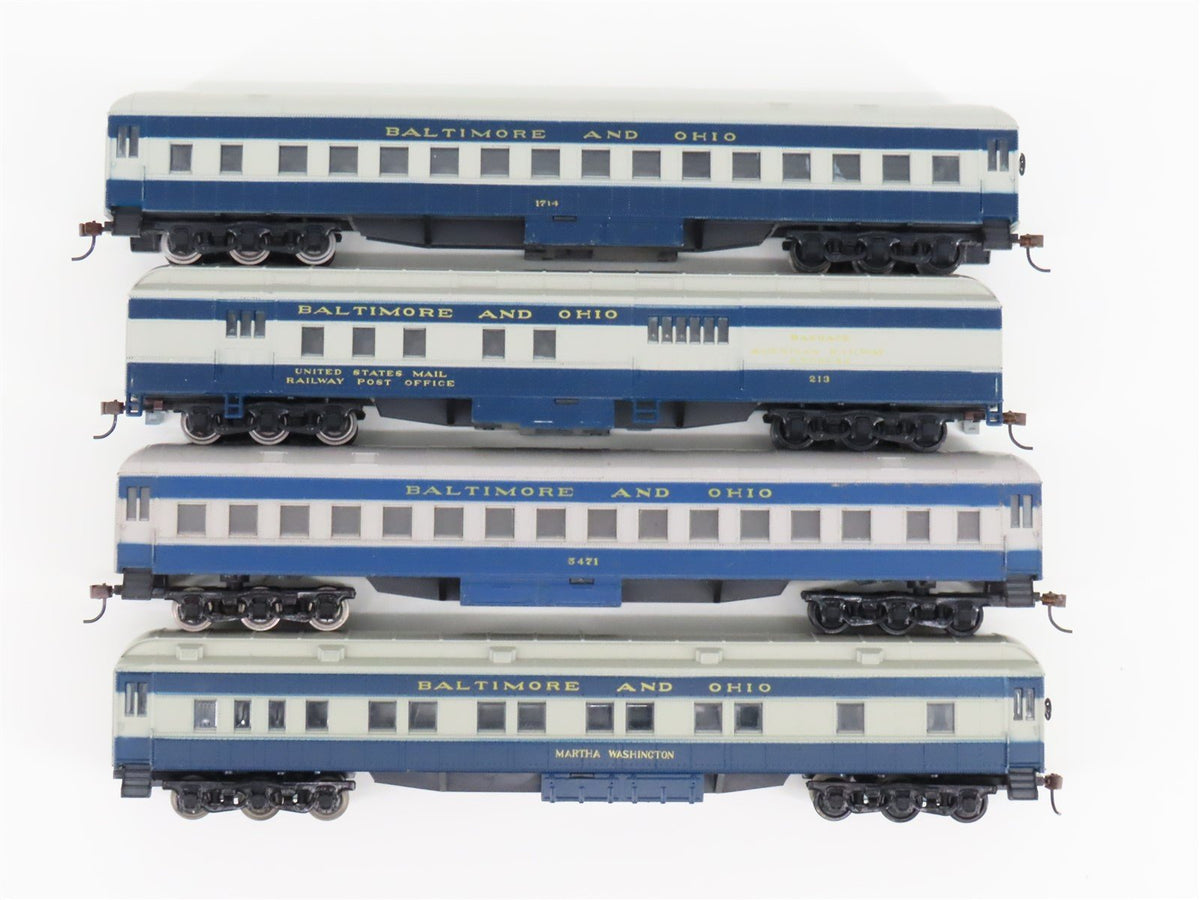 HO Scale Athearn B&amp;O Baltimore &amp; Ohio 4-Car Passenger Set