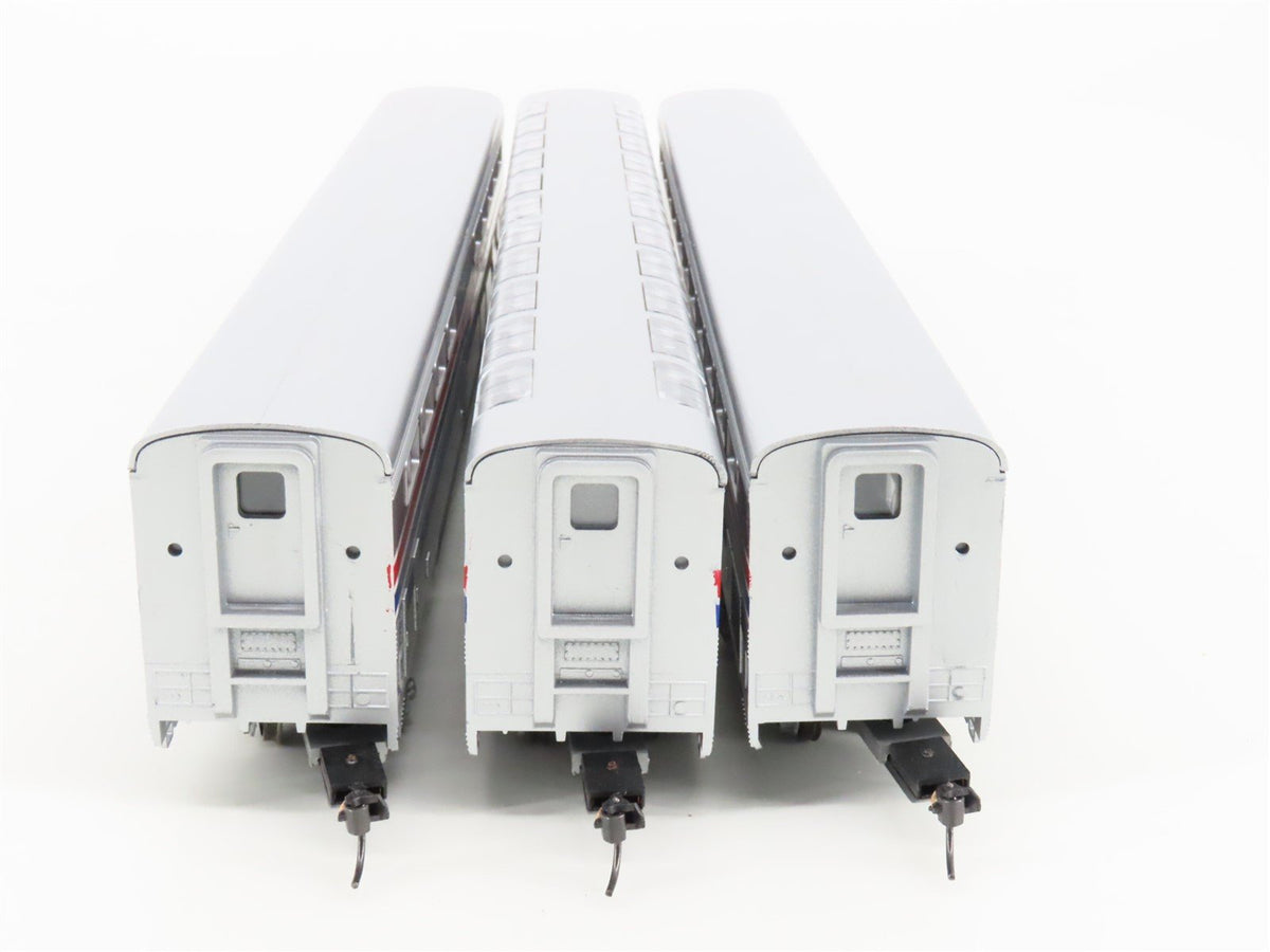HO Scale AMTK Amtrak Superliner 3-Car Passenger Set