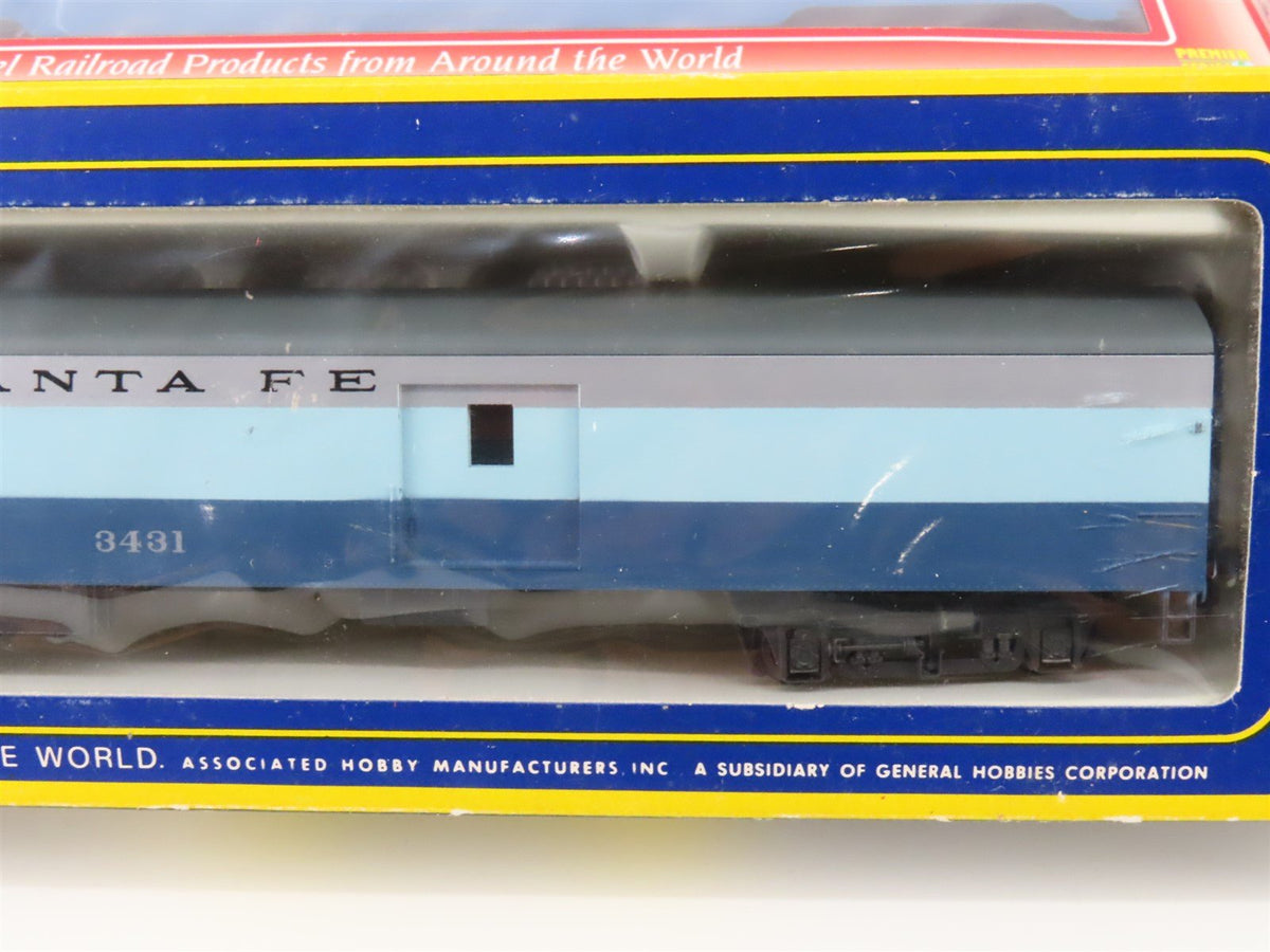 LOT of 9 HO IHC Premier Series / AHM ATSF Santa Fe &quot;Blue Goose&quot; Passenger Cars