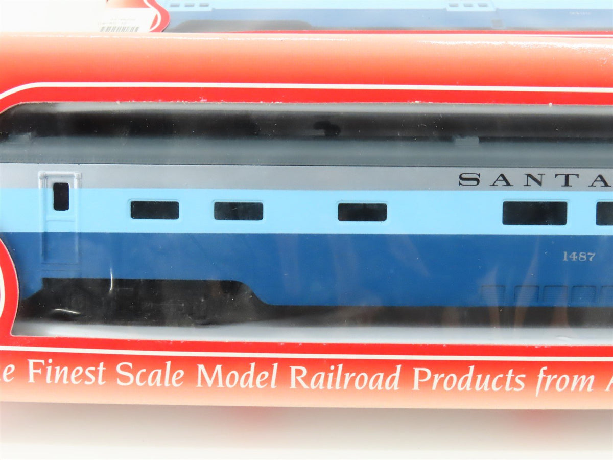 LOT of 9 HO IHC Premier Series / AHM ATSF Santa Fe &quot;Blue Goose&quot; Passenger Cars