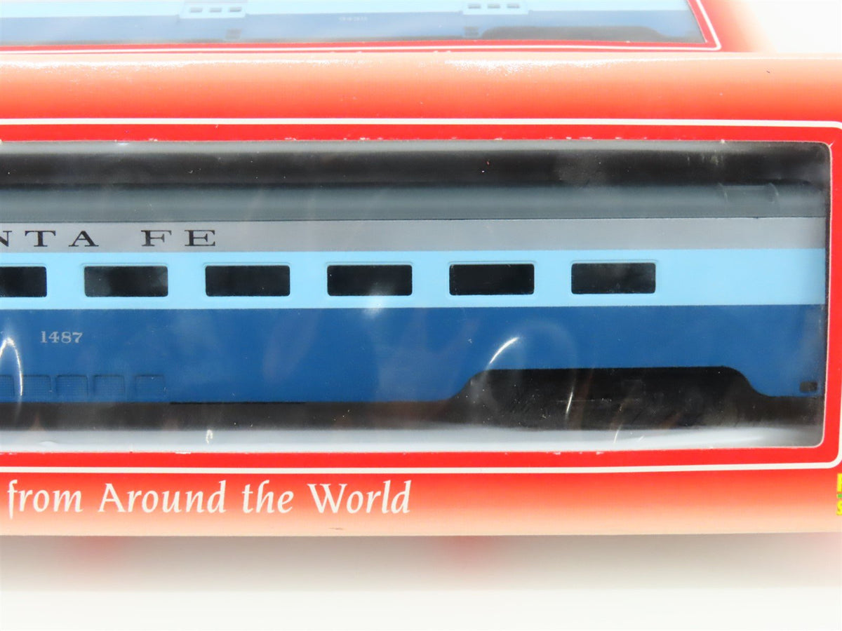 LOT of 9 HO IHC Premier Series / AHM ATSF Santa Fe &quot;Blue Goose&quot; Passenger Cars