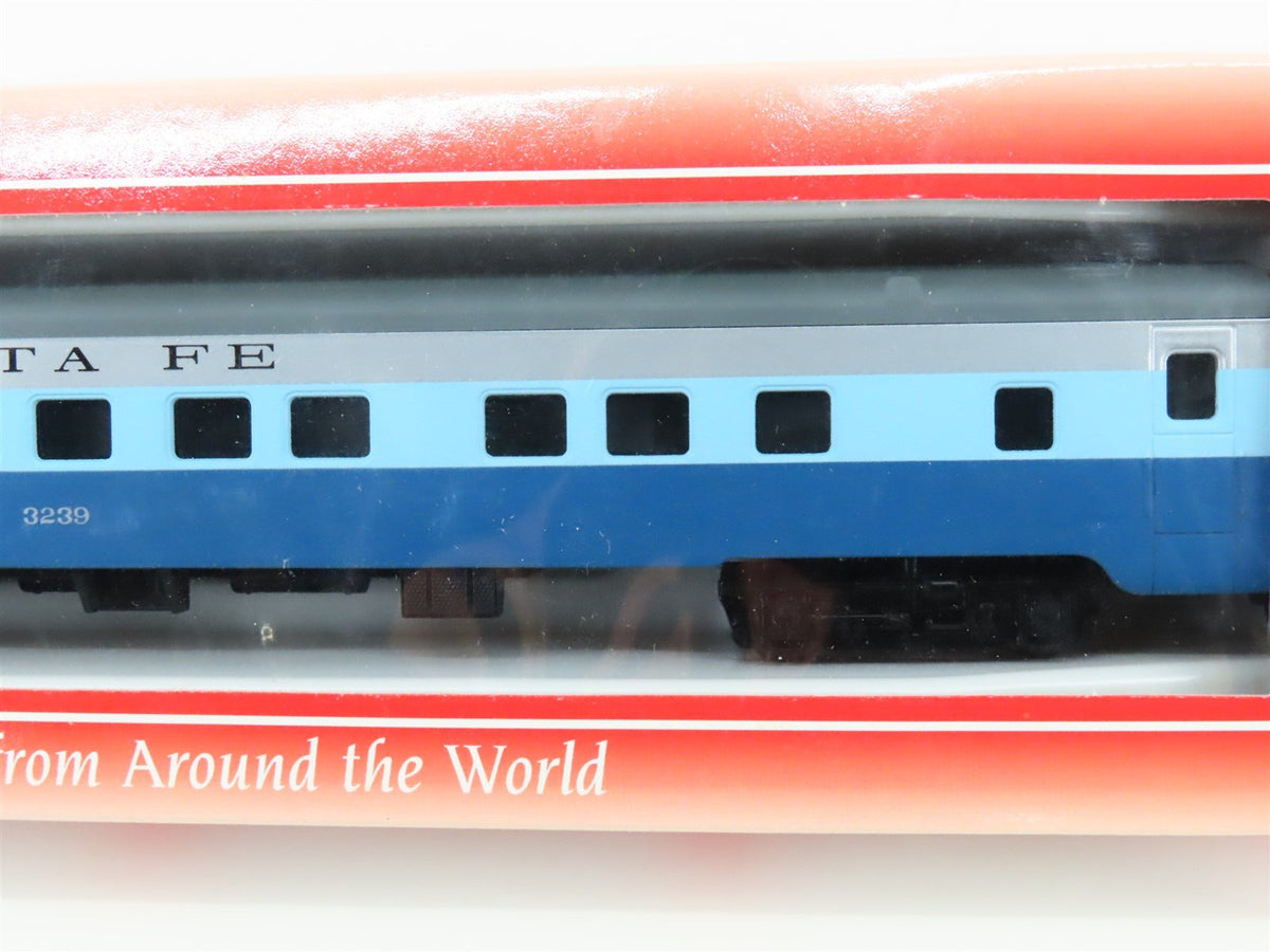 LOT of 9 HO IHC Premier Series / AHM ATSF Santa Fe &quot;Blue Goose&quot; Passenger Cars