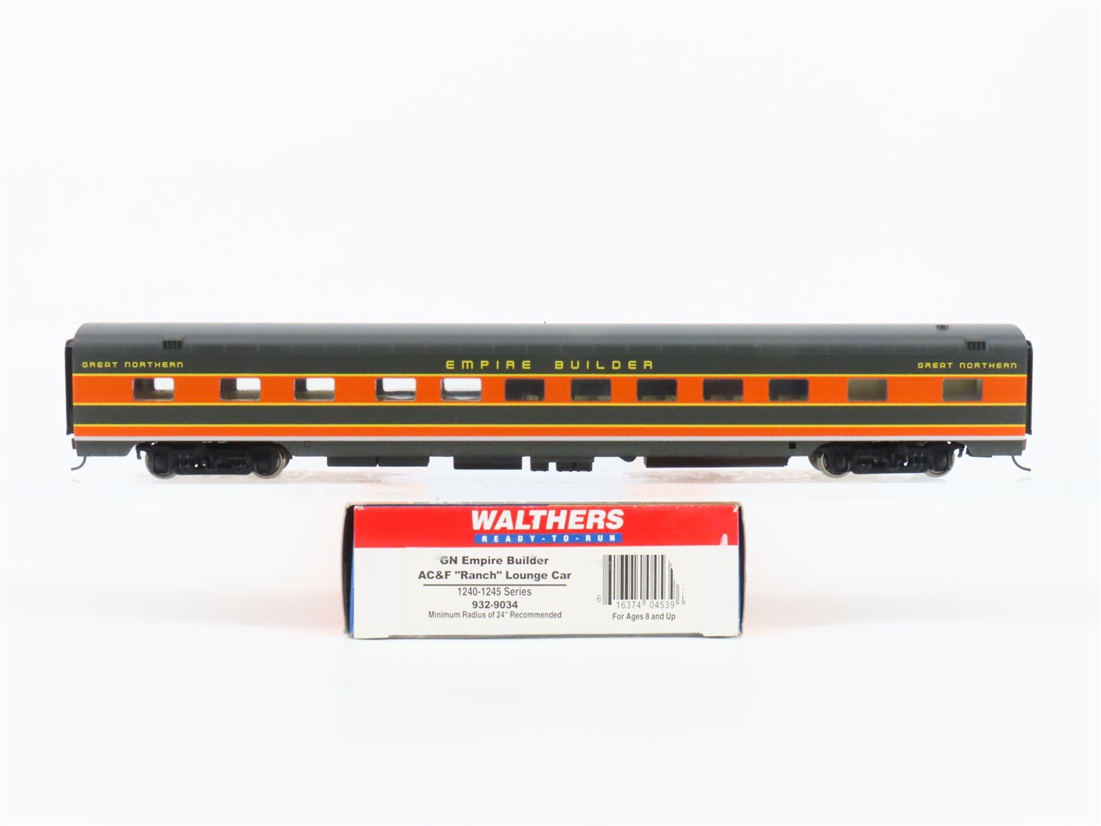 HO Scale Walthers 932-9034 GN Empire Builder AC&F "Ranch" Lounge Passenger