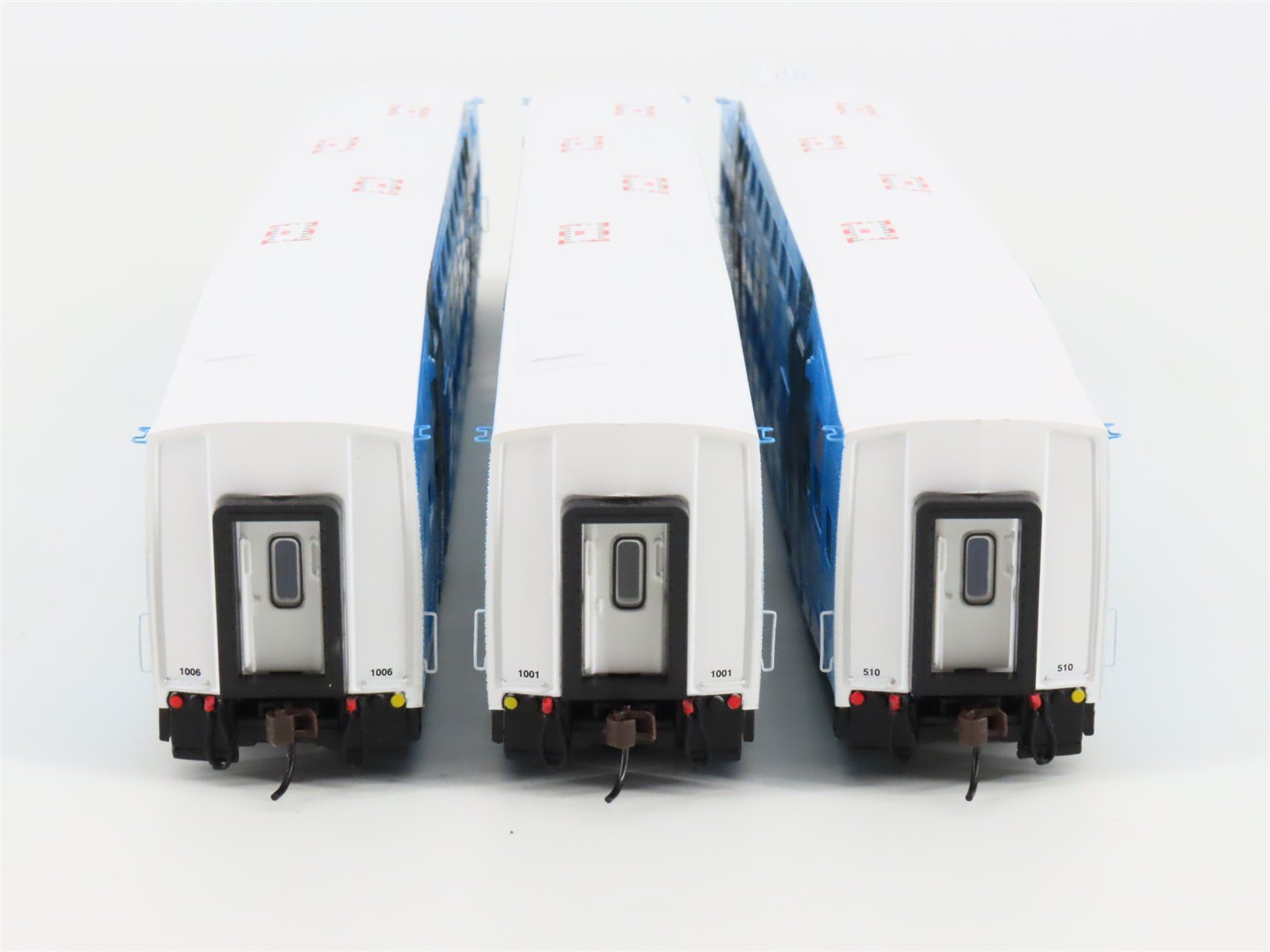 HO Athearn 2585 Tri Rail Bombardier Control Car #510 w/ 2 Coach Passenger Cars