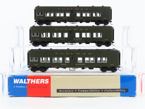 HO Scale Walthers 932-34151 Pullman Troop Sleeper Passenger Car 3-Pack
