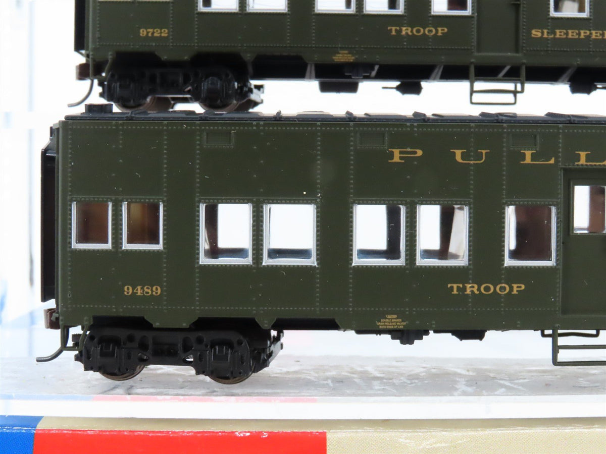 HO Scale Walthers 932-34151 Pullman Troop Sleeper Passenger Car 3-Pack