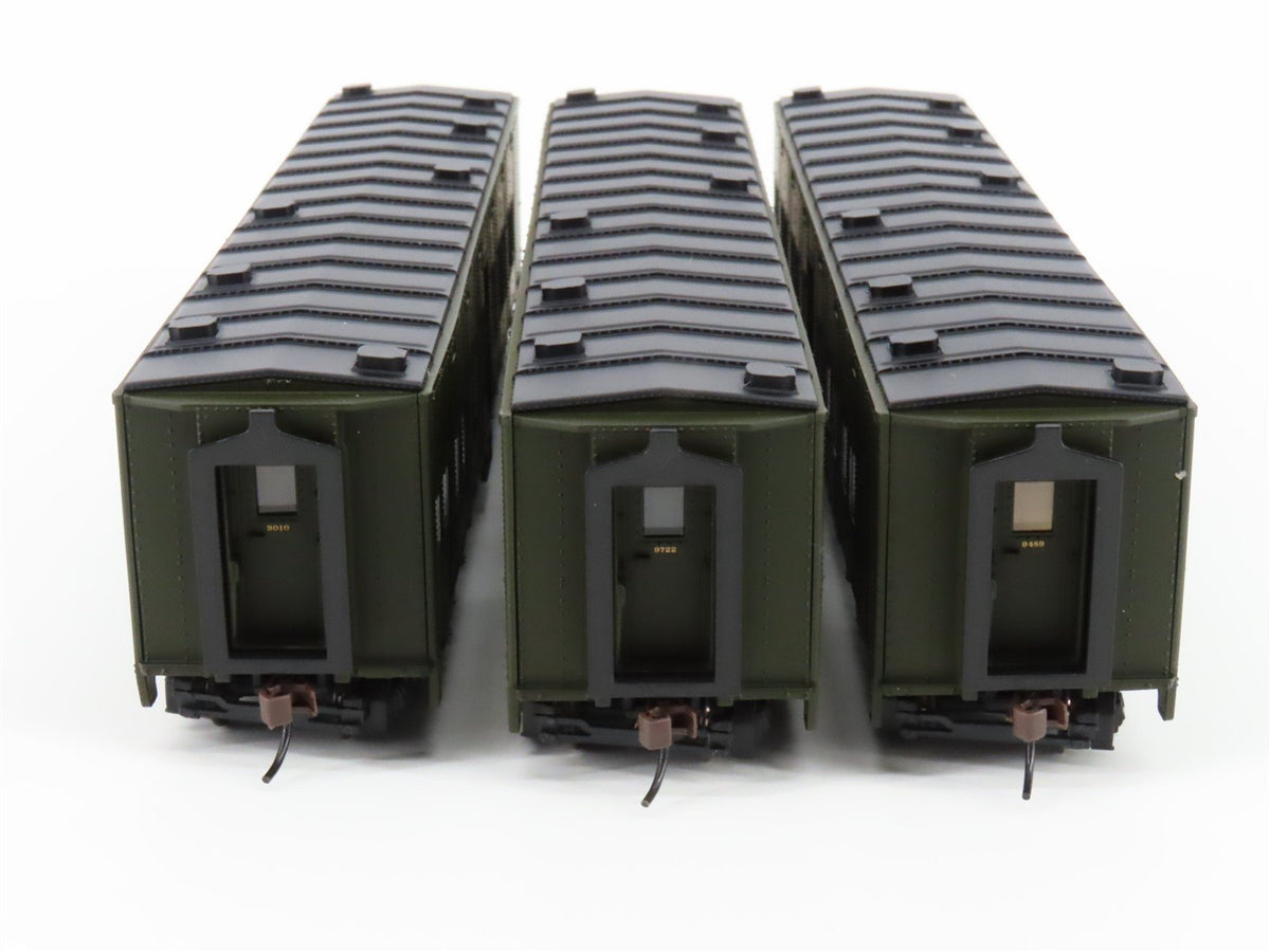 HO Scale Walthers 932-34151 Pullman Troop Sleeper Passenger Car 3-Pack