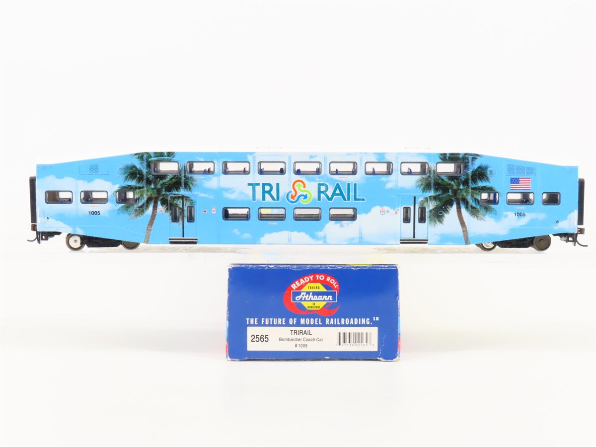 HO Scale Athearn 2565 Tri Rail Bombardier Coach Passenger Car #1005