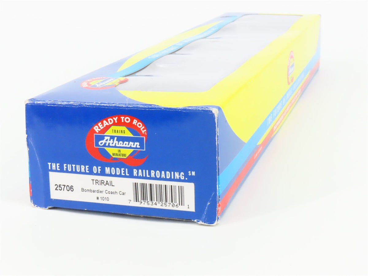 HO Scale Athearn 25706 Tri Rail Bombardier Coach Passenger Car #1010