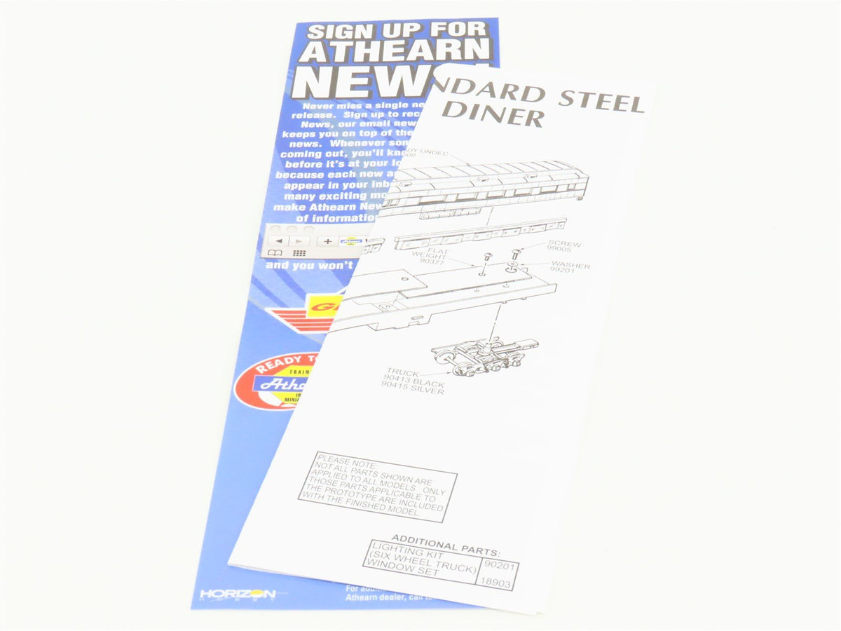 HO Scale Athearn ATH79478 GN Great Northern HW Diner Passenger #1046 &quot;New York&quot;