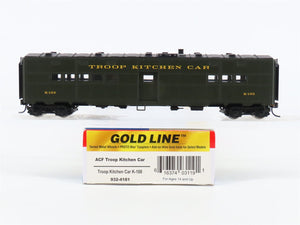 HO Scale Walthers Gold Line 932-4181 ACF Troop Kitchen Car #K-100
