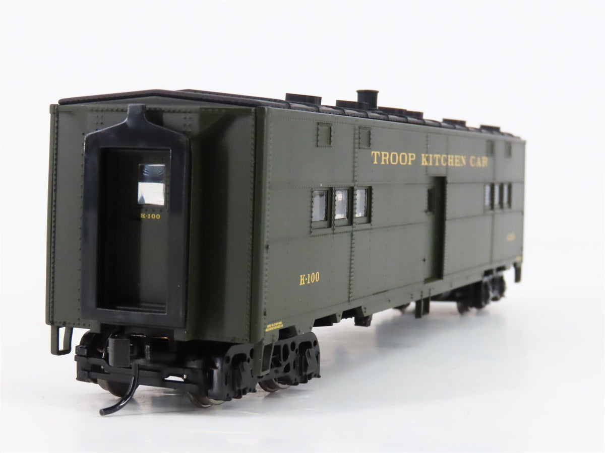 HO Scale Walthers Gold Line 932-4181 ACF Troop Kitchen Car #K-100