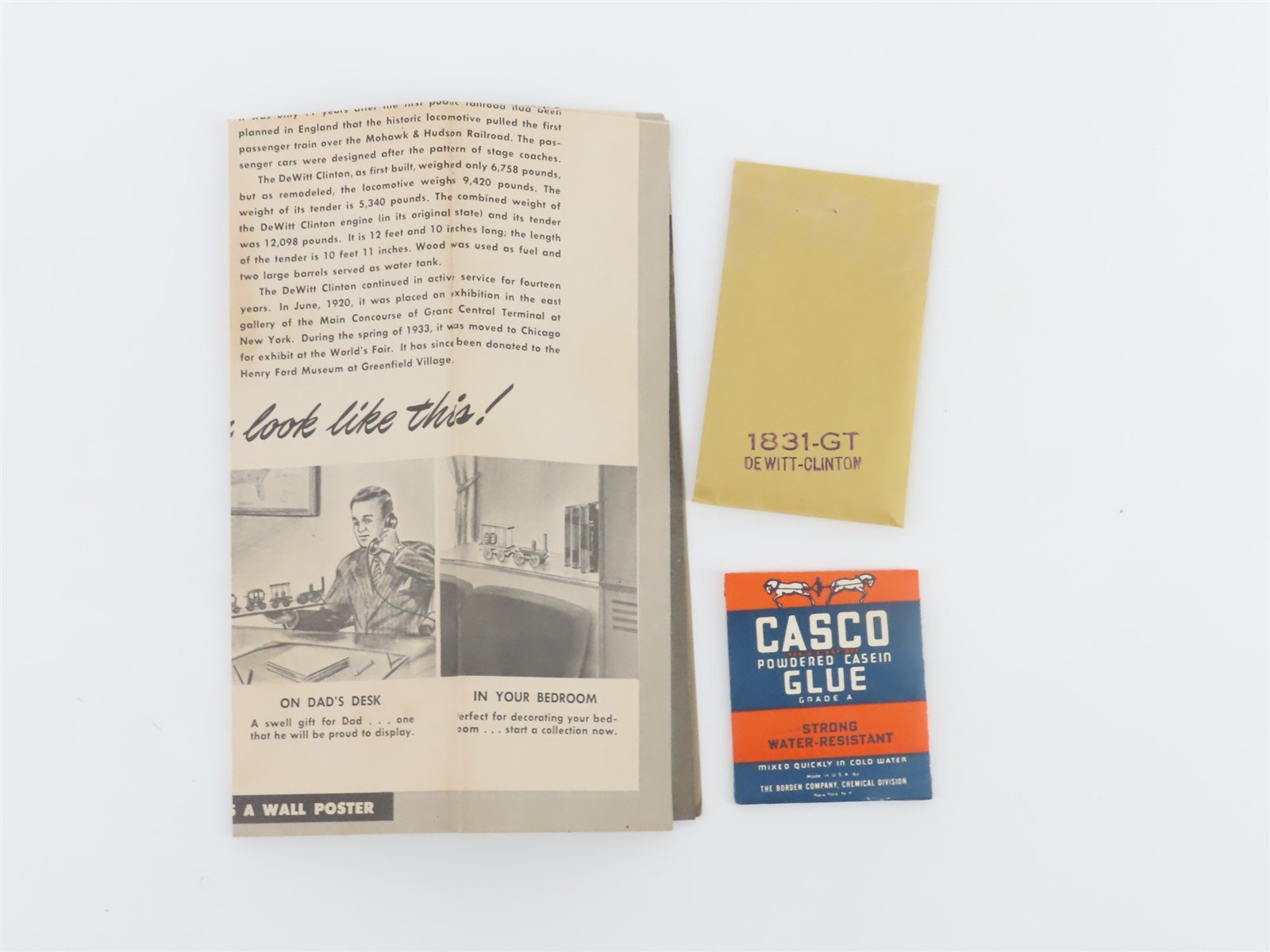 O Scale StromBecKer Kit #1831GT Undecorated DeWitt Clinton Steam - STATIC MODEL