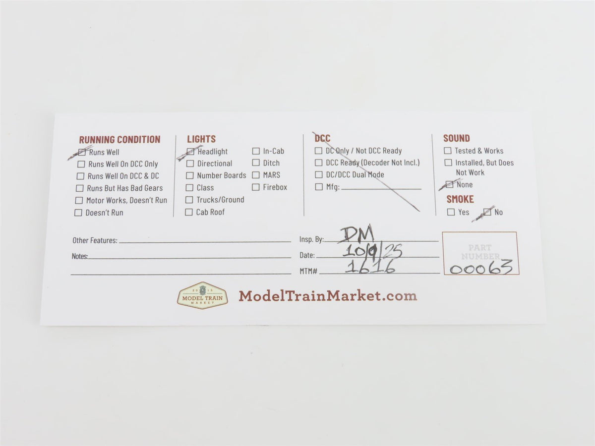 O27 Gauge 3-Rail Lionel 4-4-0 UPRR Union Pacific 4-4-0 General Steam #213